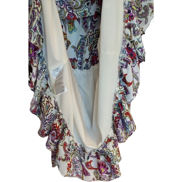 NWOT Banana Republic Paisley Dress, Size Small, White with Multicolored Design - Picture 5 of 10